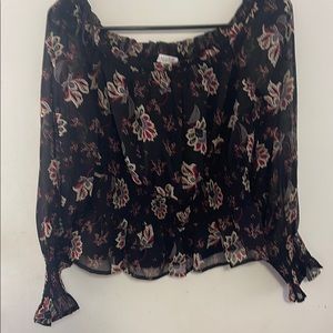 Floral Black Women's Top